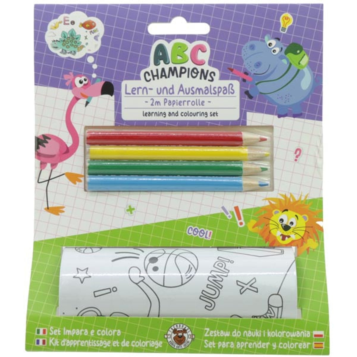 Rouleau de papier à colorier et à apprendre, 200 cm