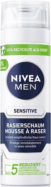 Mousse à raser Nivea 200 ml Peaux sensibles