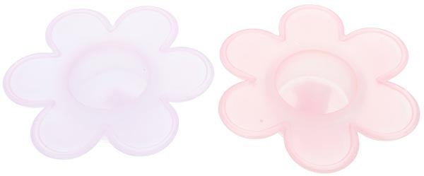 Porte-bougie chauffe-plat, forme de fleur, 11 x 3 cm, verre