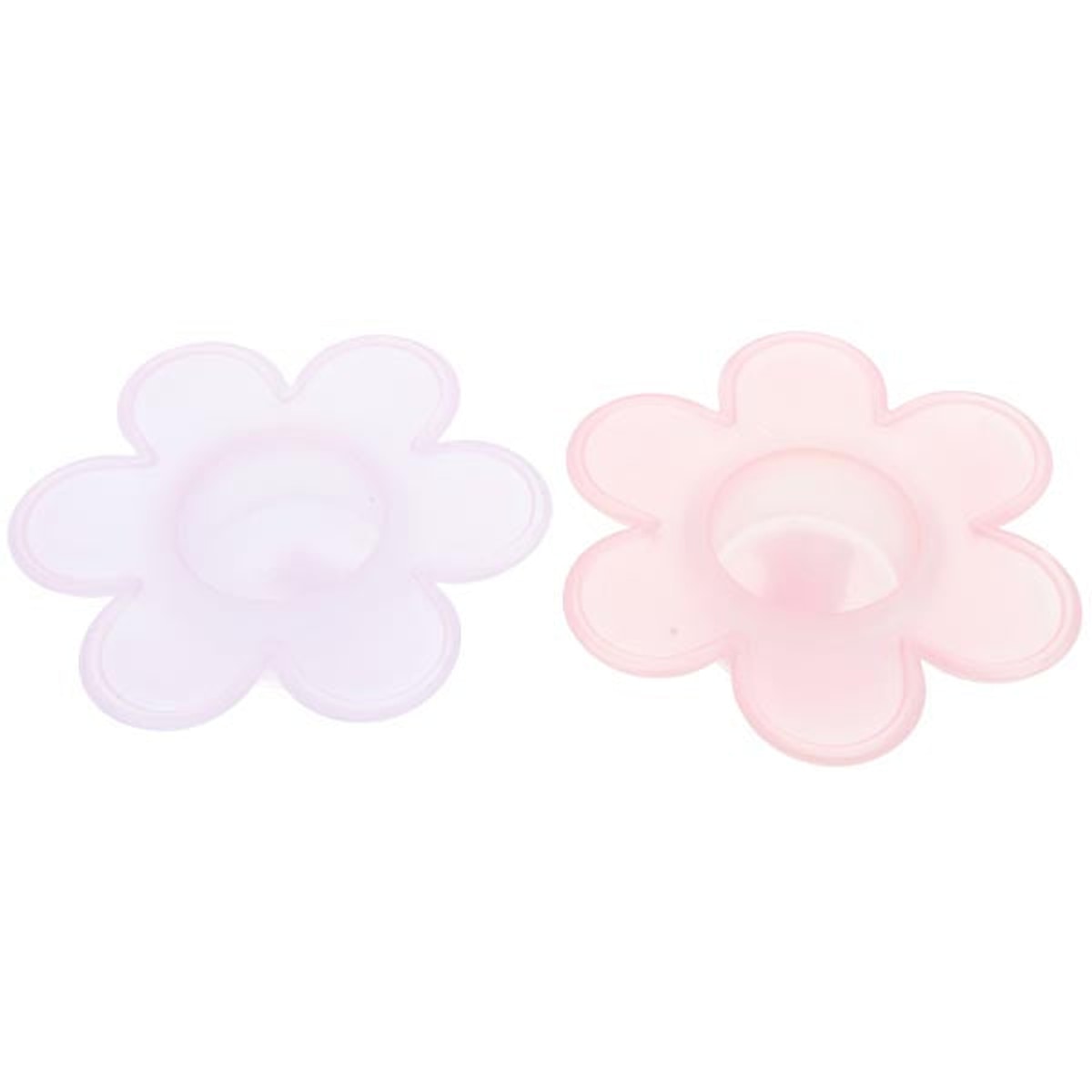 Porte-bougie chauffe-plat, forme de fleur, 11 x 3 cm, verre