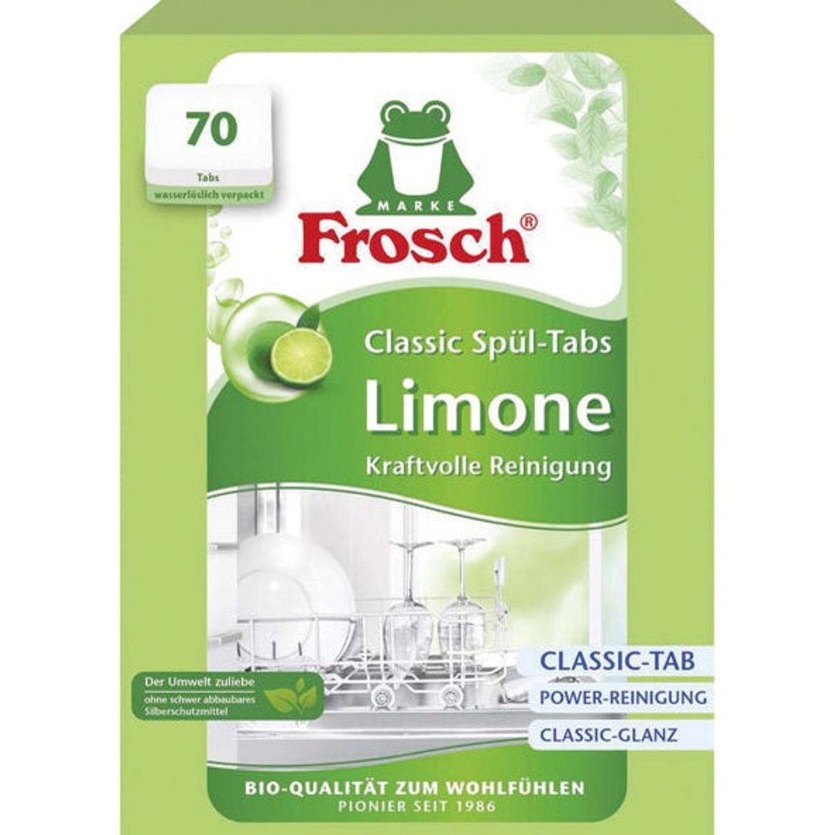Tablettes lave-vaisselle Frosch Classic Citron, paquet de 70