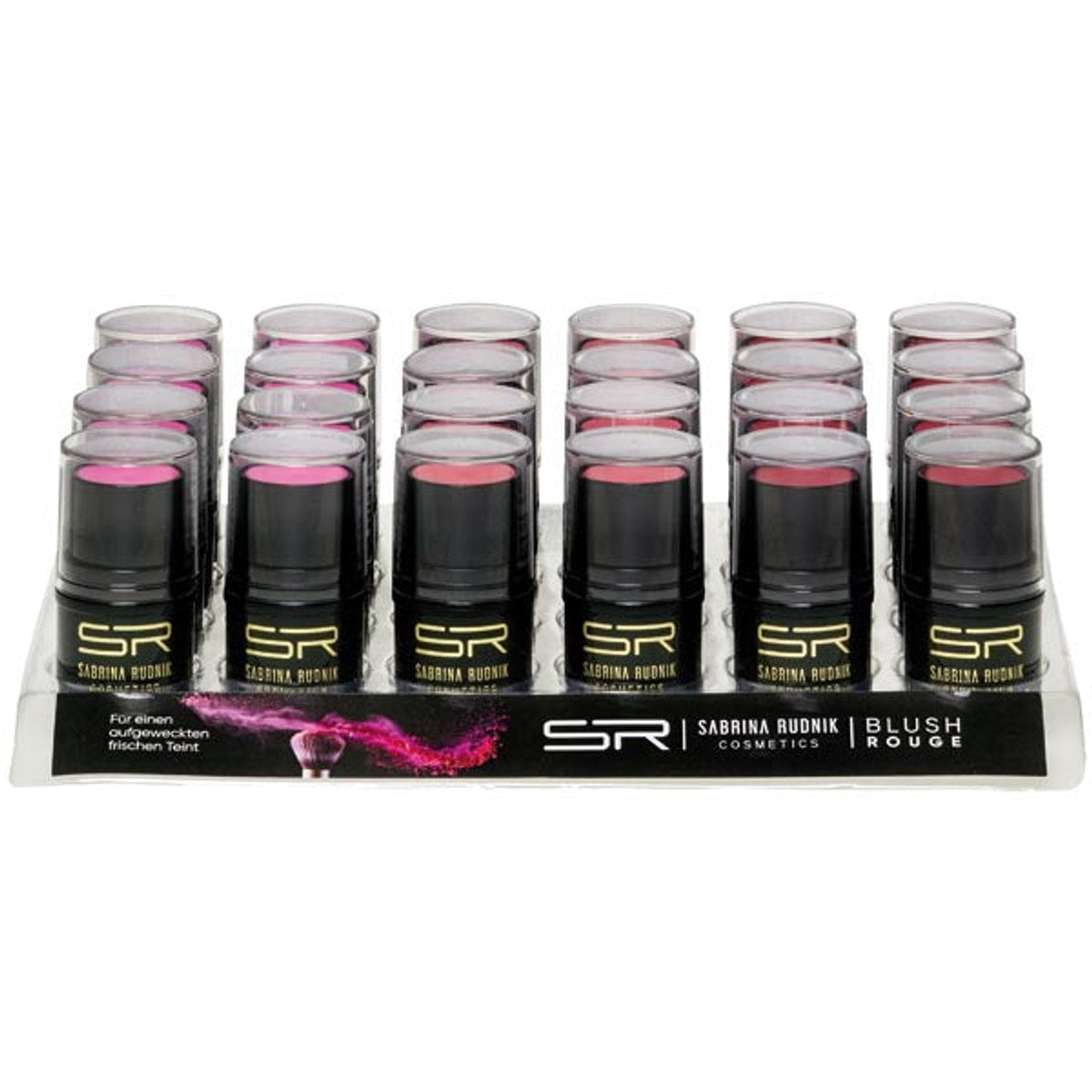 Stylo blush cosmétique, présentoir de 24 pièces, 3 couleurs assorties