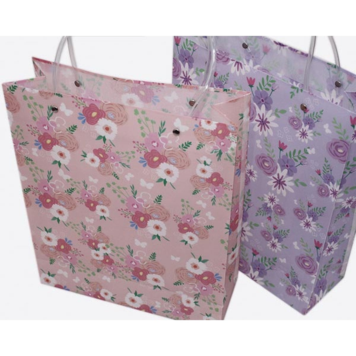 Sac à provisions roses, 26,8 x 9,8 x 32 cm
