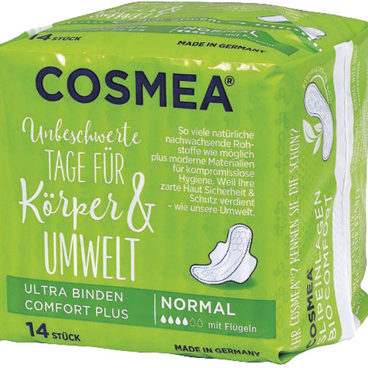 Serviettes hygiéniques Cosmea Ultra Normal Plus, paquet de 14