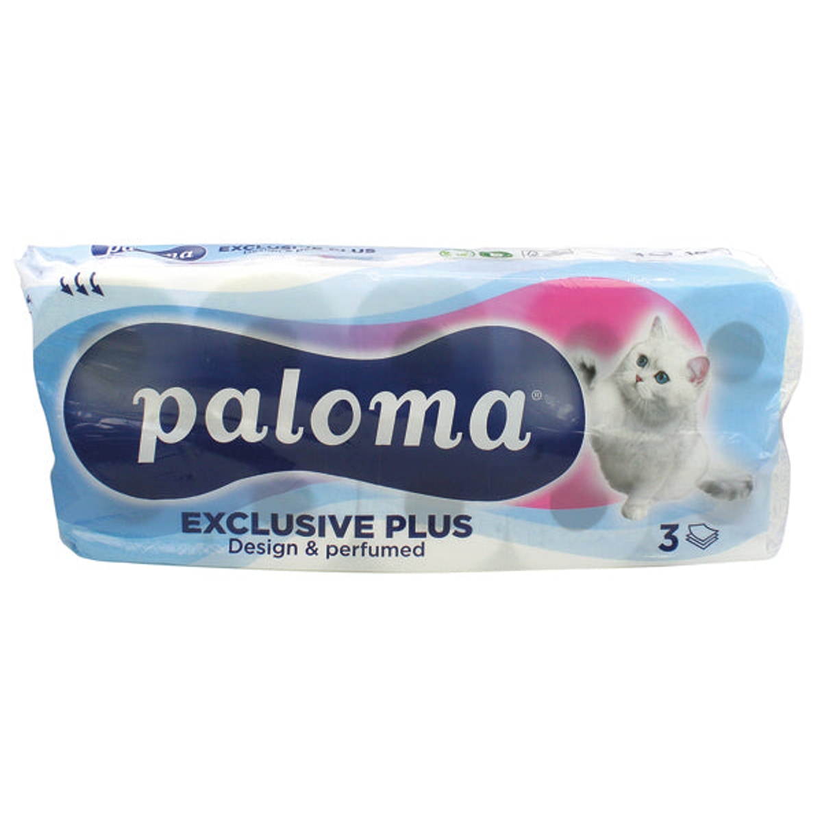 Papier toilette Paloma 3 plis, paquet de 10 x 150 feuilles