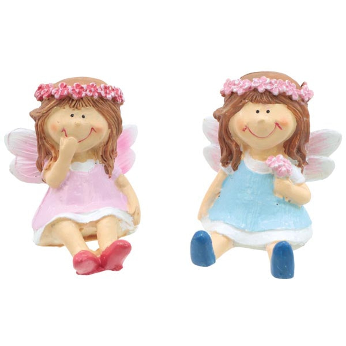 Douce elfe avec des roses dans les cheveux, 5,3 x 4,7 x 4,4 cm