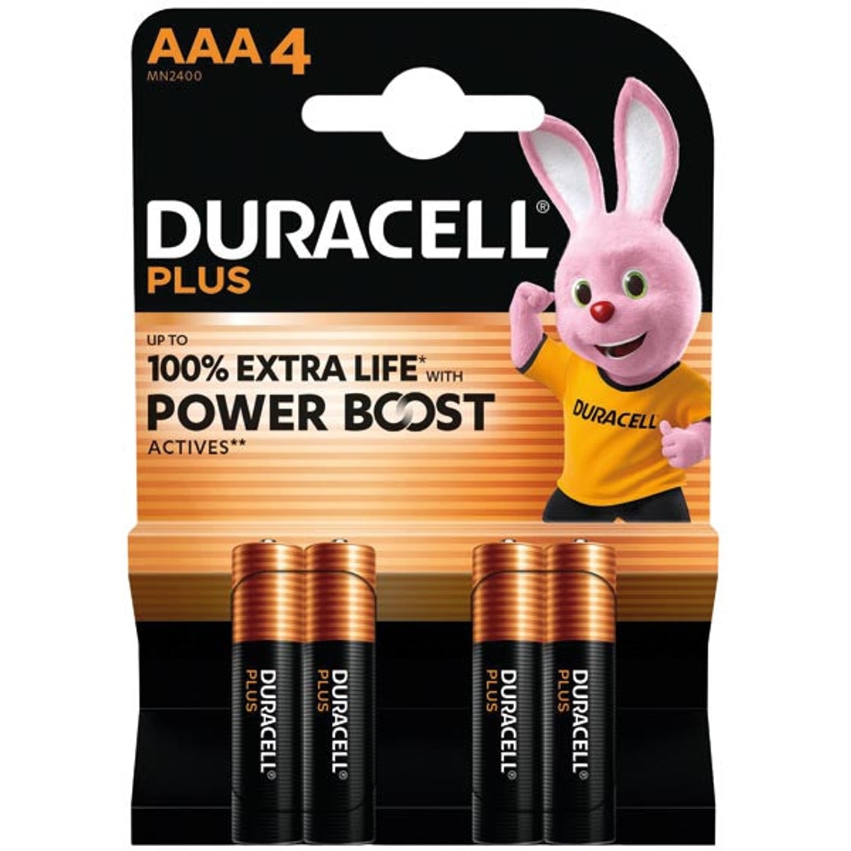 Lot de 4 piles alcalines Duracell Plus Micro AAA