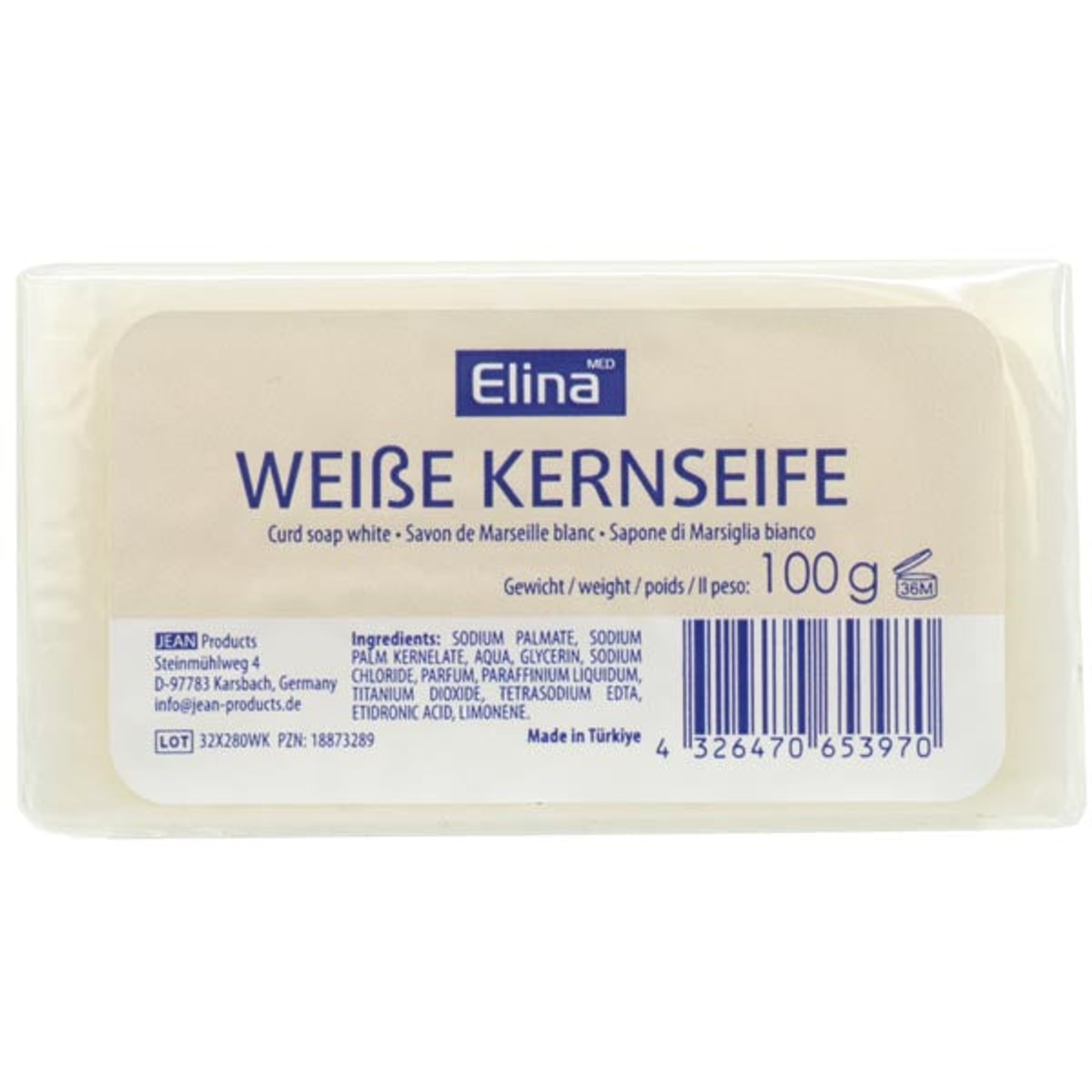 Savon Elina 100g Savon de Castille Blanc