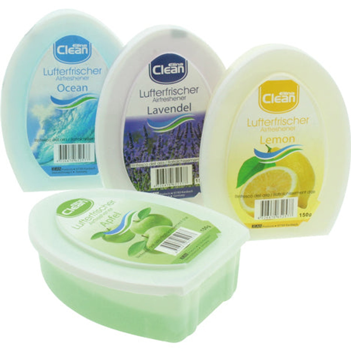 Gel désodorisant parfumé CLEAN 150 g 13 x 9,5 cm