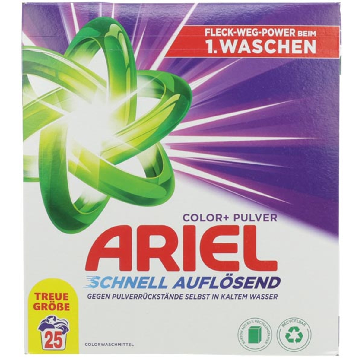 Lessive en poudre Ariel 1,5 kg, couleur 25 WL