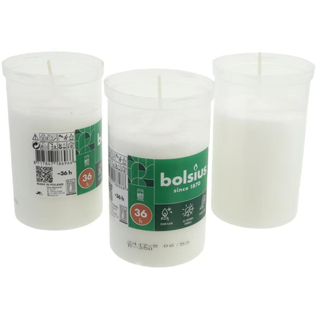 Brûleur de bougie funéraire T3 blanc sans couvercle 9,5 x 5,5