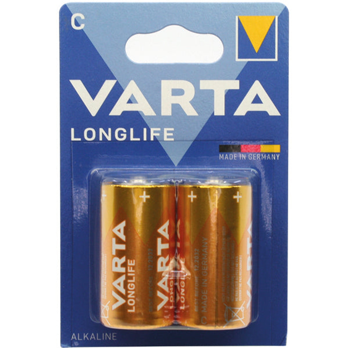 Pile alcaline longue durée VARTA Baby C 2