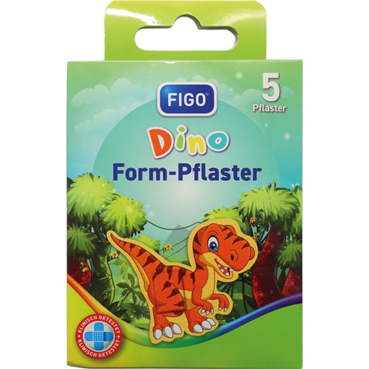Pansements pour enfants, paquet de 5, forme de dinosaure