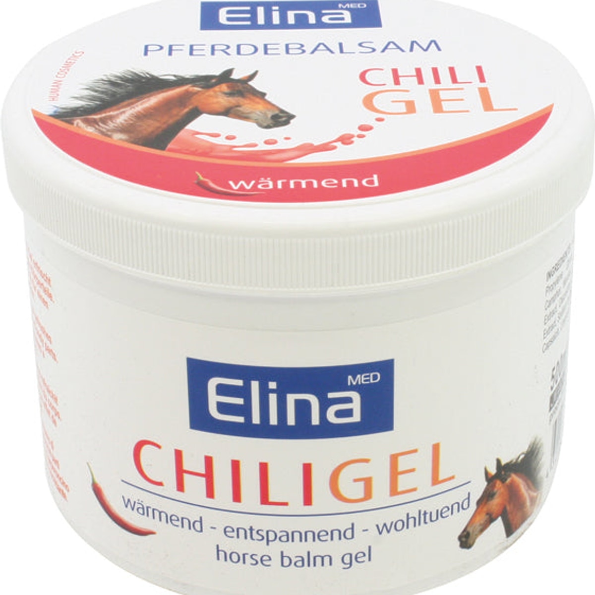 Crème Elina 500 ml Baume pour chevaux au piment en gel