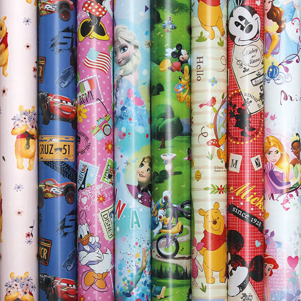 Rouleau de papier cadeau 2 m x 70 cm, motifs Disney