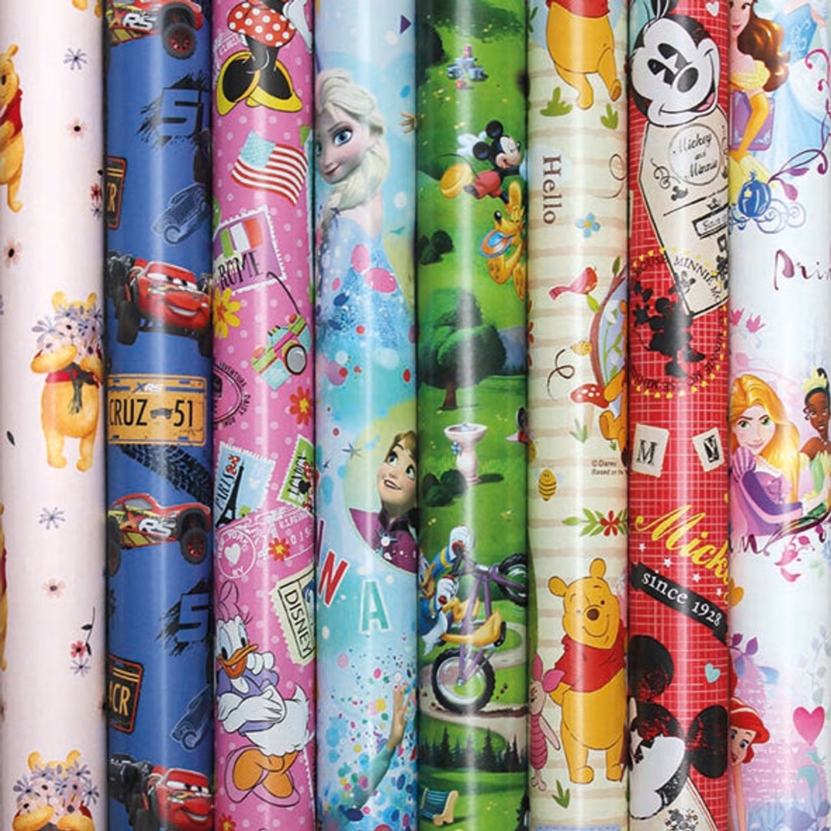 Rouleau de papier cadeau 2 m x 70 cm, motifs Disney
