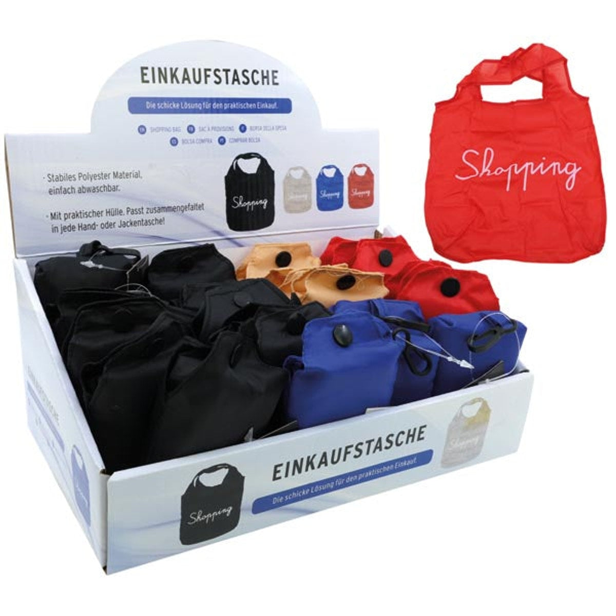 Sac de courses pliable « Shopping » 33 x 34 cm