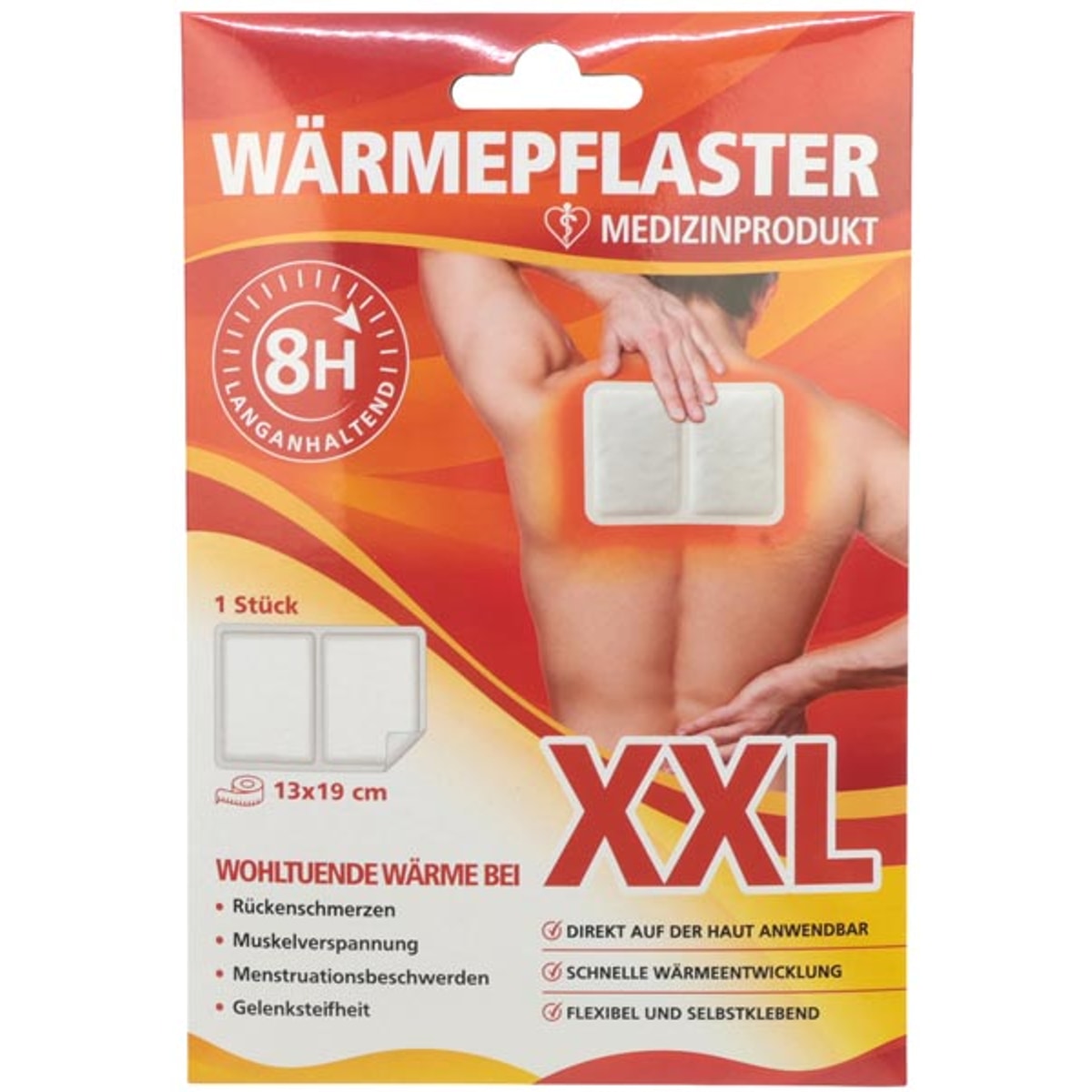 Pansement chauffant 8h 19x13cm XXL