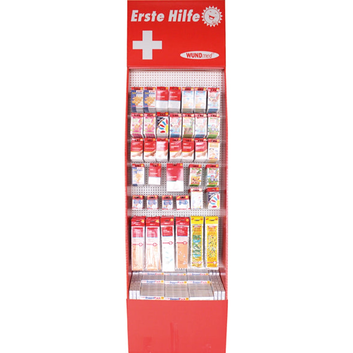 Présentoir de pansements pour premiers soins, 994 pièces assorties.