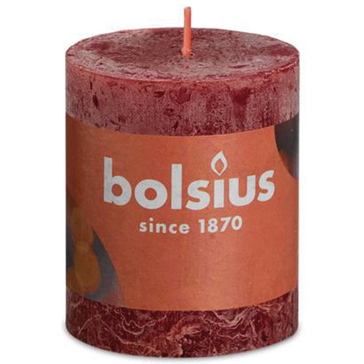 Bougie pilier RUSTIK 80x68 rouge ancien