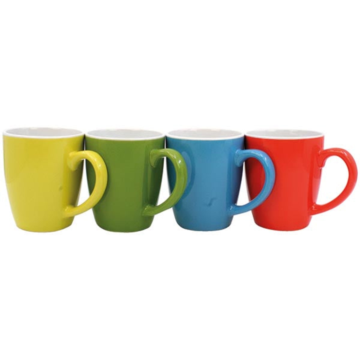 Mug à café, forme bulbeuse, 350 ml, couleurs assorties.