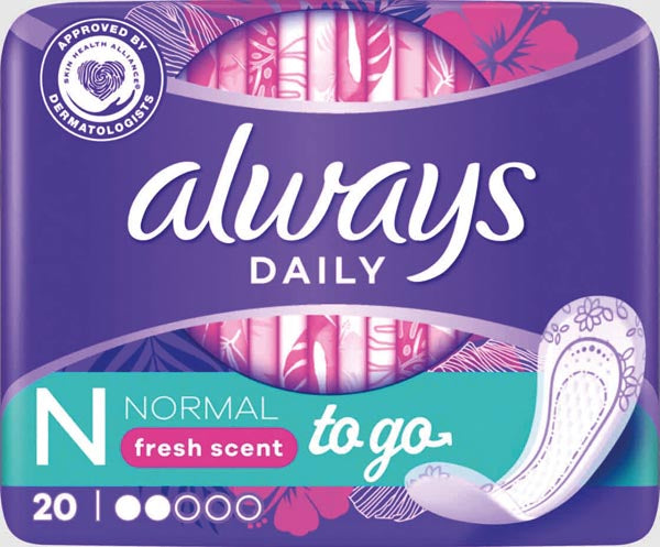 Protège-slips Always Daily Fresh Normal, format 20