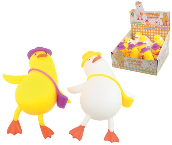 Canards en caoutchouc XL, design amusant, 14 x 12 cm, 2 couleurs assorties présentées