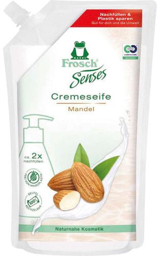 Sachet de recharge de savon crème Frosch 500 ml, parfum amande
