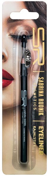 Crayon eyeliner noir cosmétique, 14 cm, sous blister