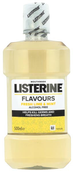 Bain de bouche Listerine 500 ml Citron vert et menthe fraîche