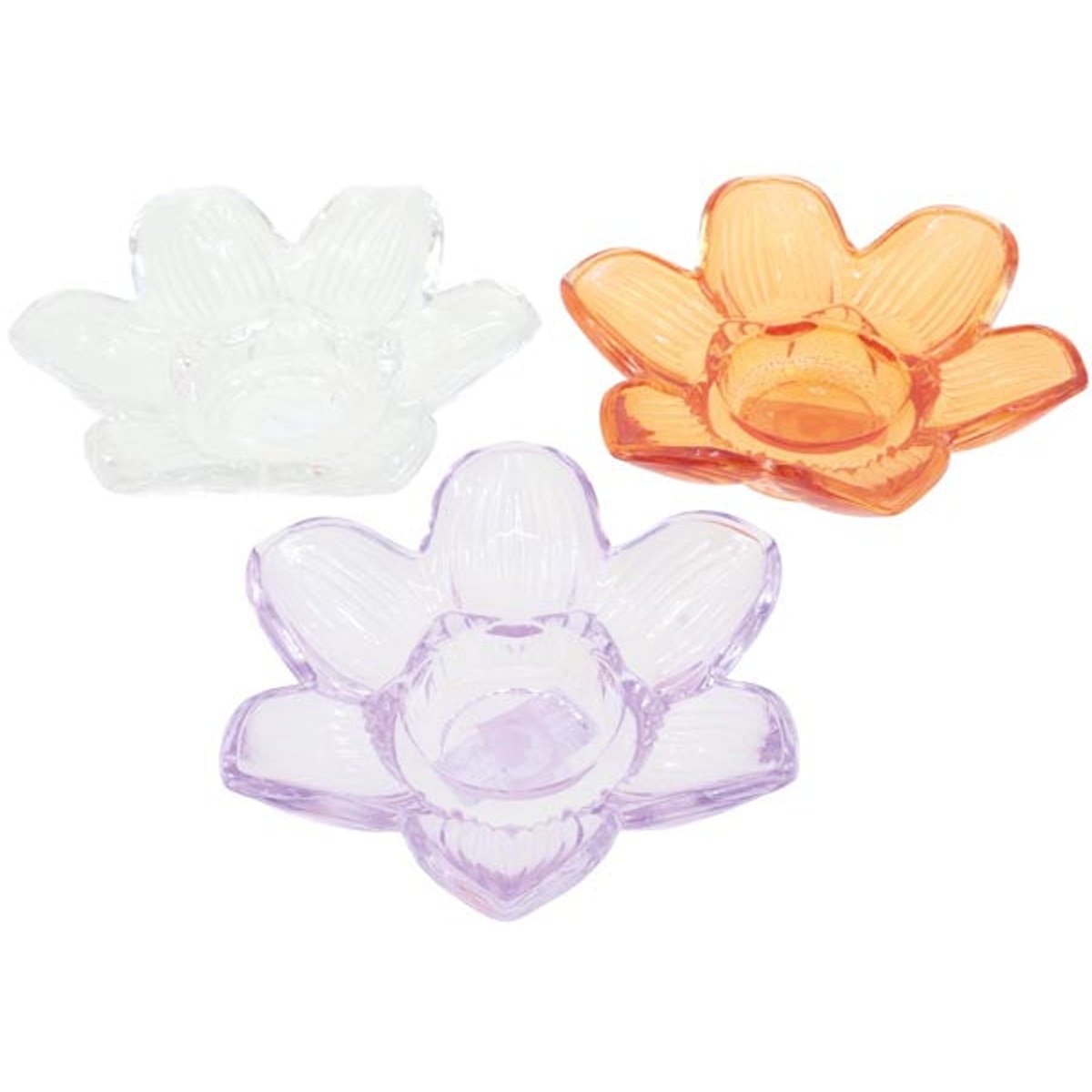 Porte-bougie chauffe-plat 12 x 3,2 cm en verre de haute qualité