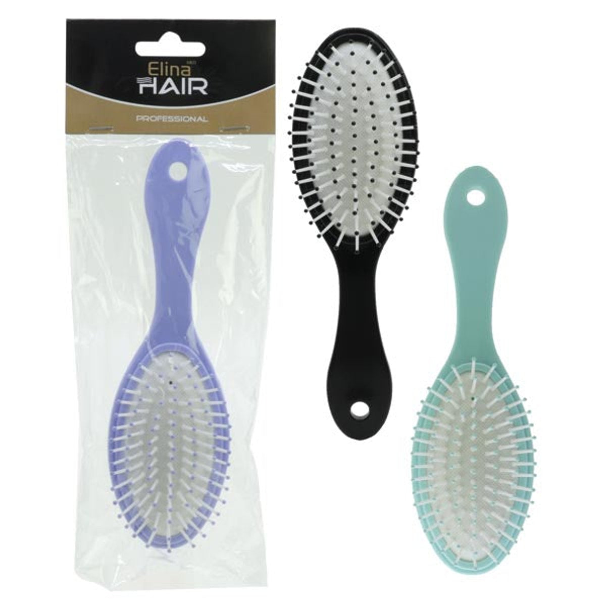 Brosse à cheveux ovale de 20 cm avec picots pour massage du cuir chevelu 3
