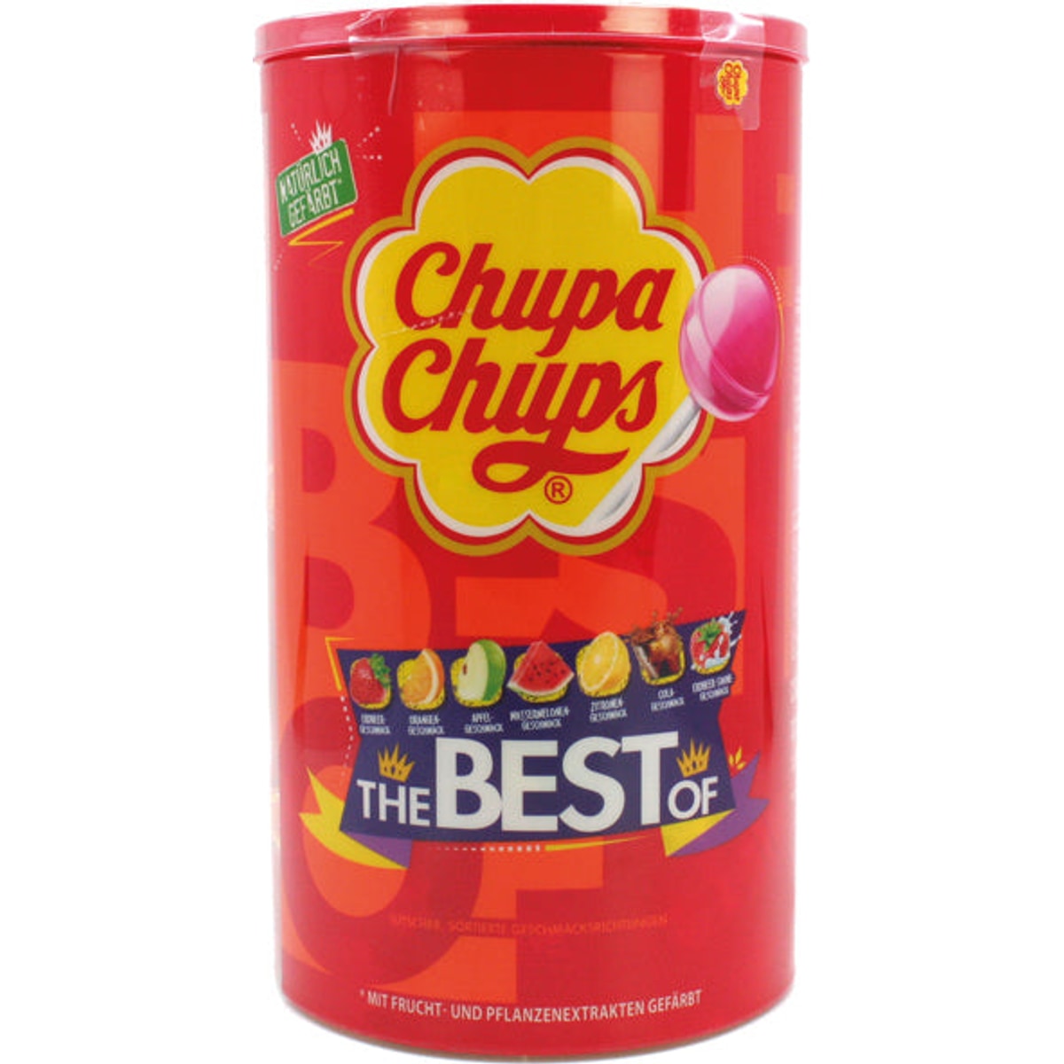 Chupa Chups Best of 100, bouchon et drapeau, 1200 g