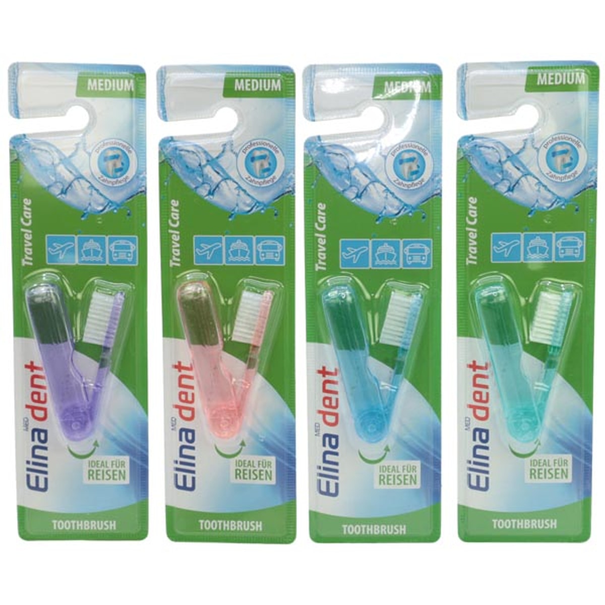 Brosse à dents de voyage Elina (14 cm) sur carte