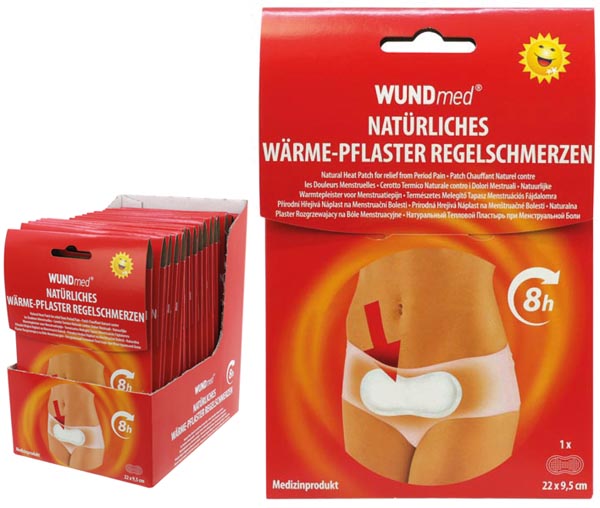 Pansement chauffant 22 x 9 cm pour les douleurs menstruelles