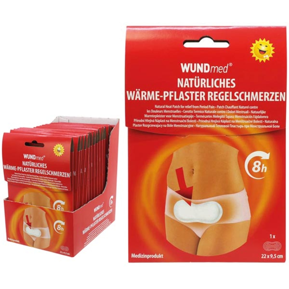 Pansement chauffant 22 x 9 cm pour les douleurs menstruelles