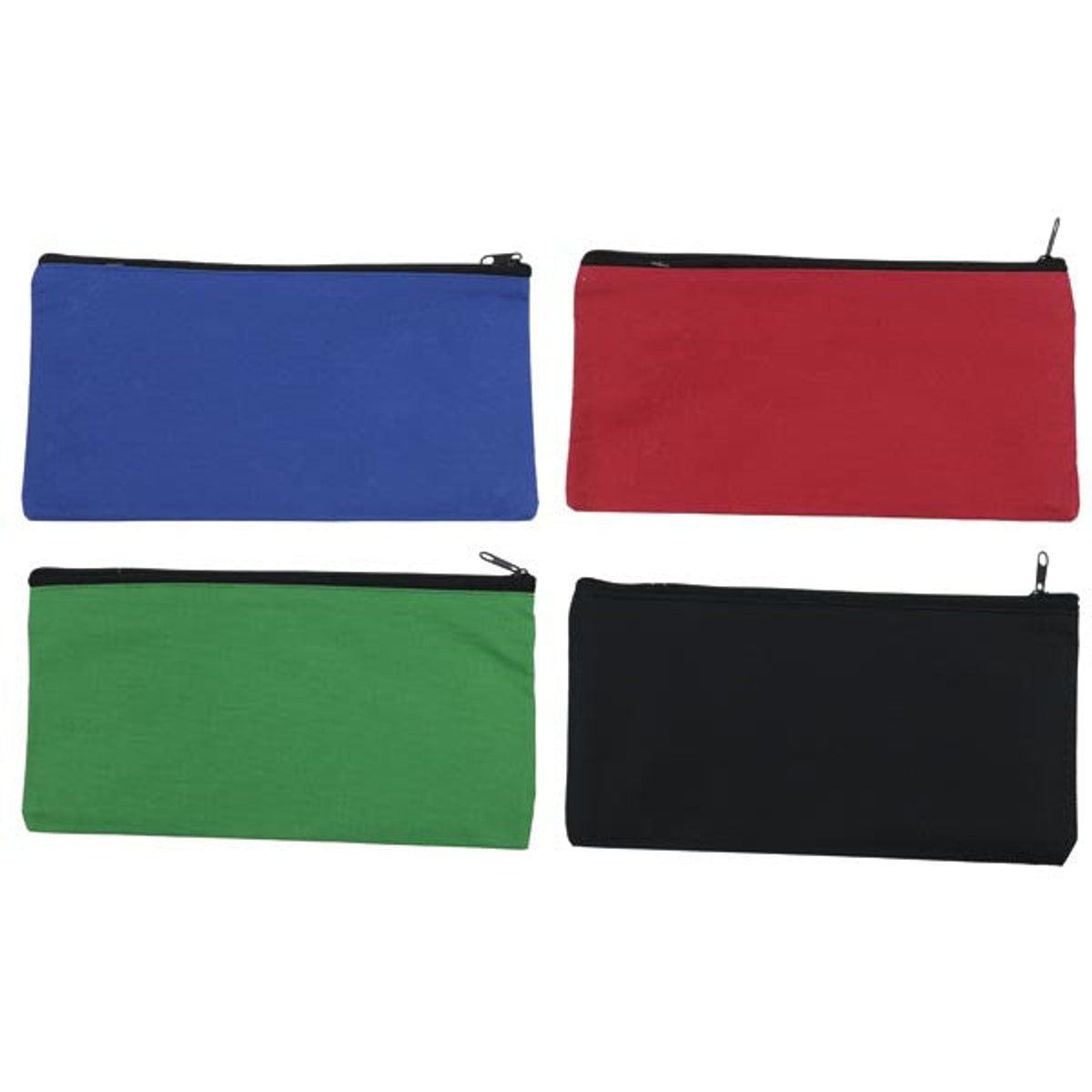 Pochette/étui zippé 22x12cm 4 couleurs