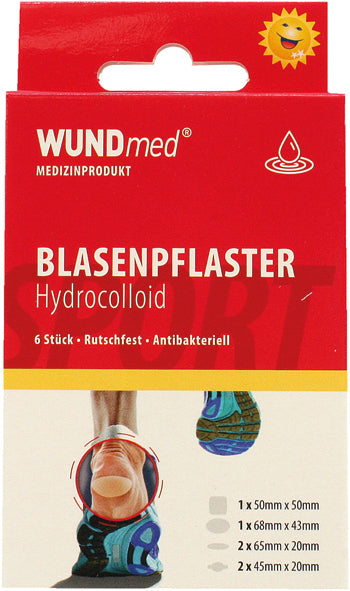 Pansement pour plaies, sparadrap anti-ampoules, hydrocolloïde, 6 pièces