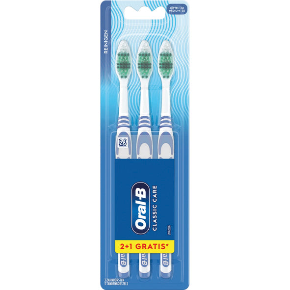 Brosse à dents Oral-B Classic Care 35, poils moyens, 2+1
