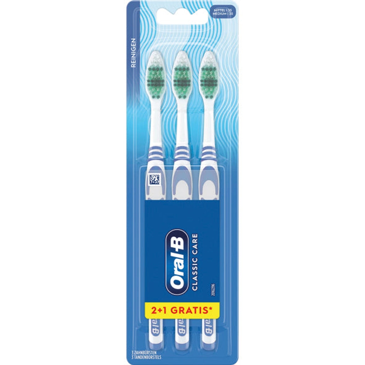 Brosse à dents Oral-B Classic Care 35, poils moyens, 2+1