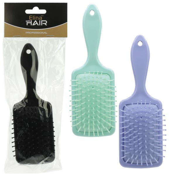 Brosse à cheveux carrée de 20 cm avec picots pour le massage du cuir chevelu