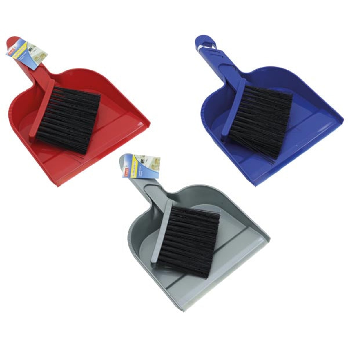 Ensemble pelle et balayette, 3 couleurs assorties, 16 x 12 cm