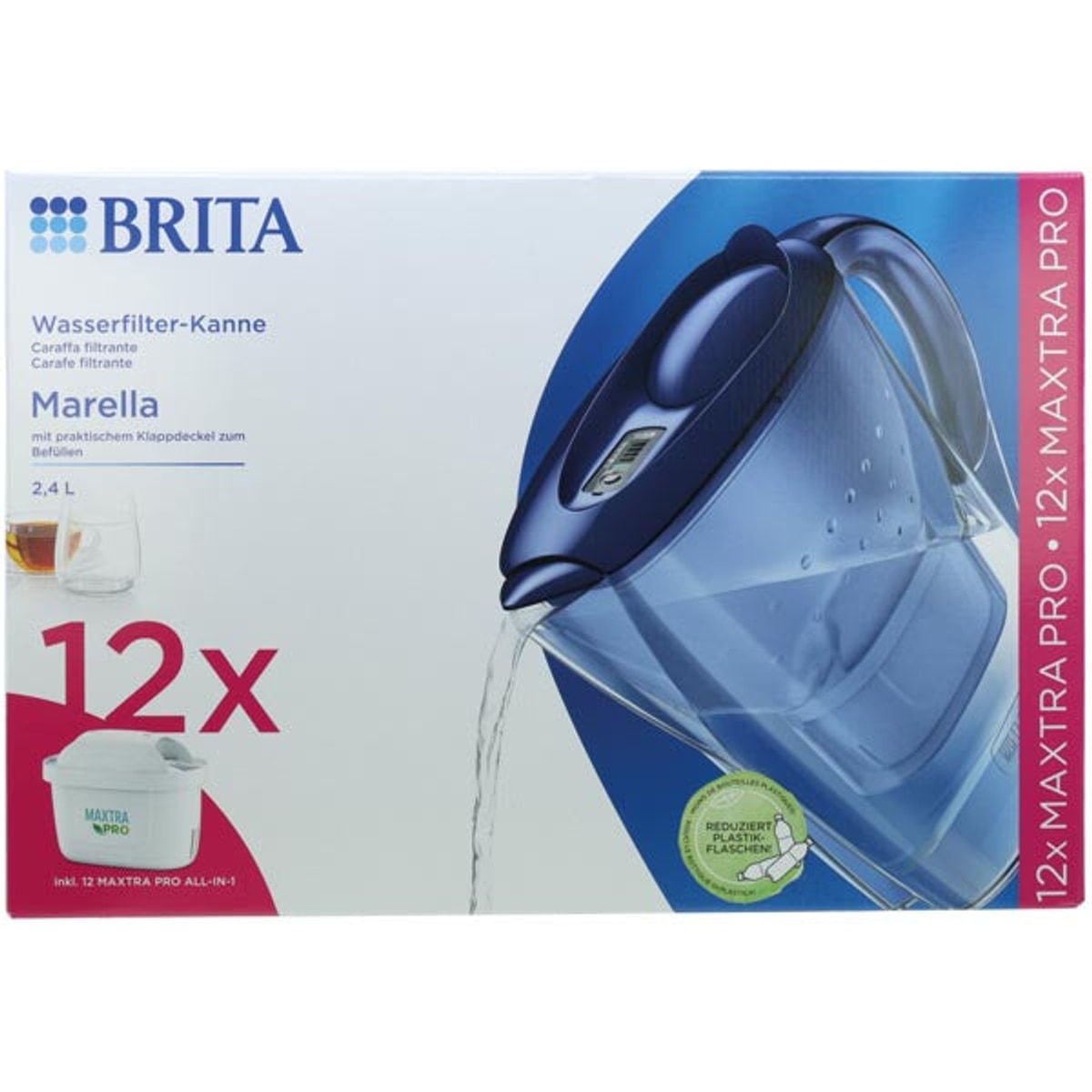 Brita Marella XL Bleu + 12x Maxtra Pro Tout en 1