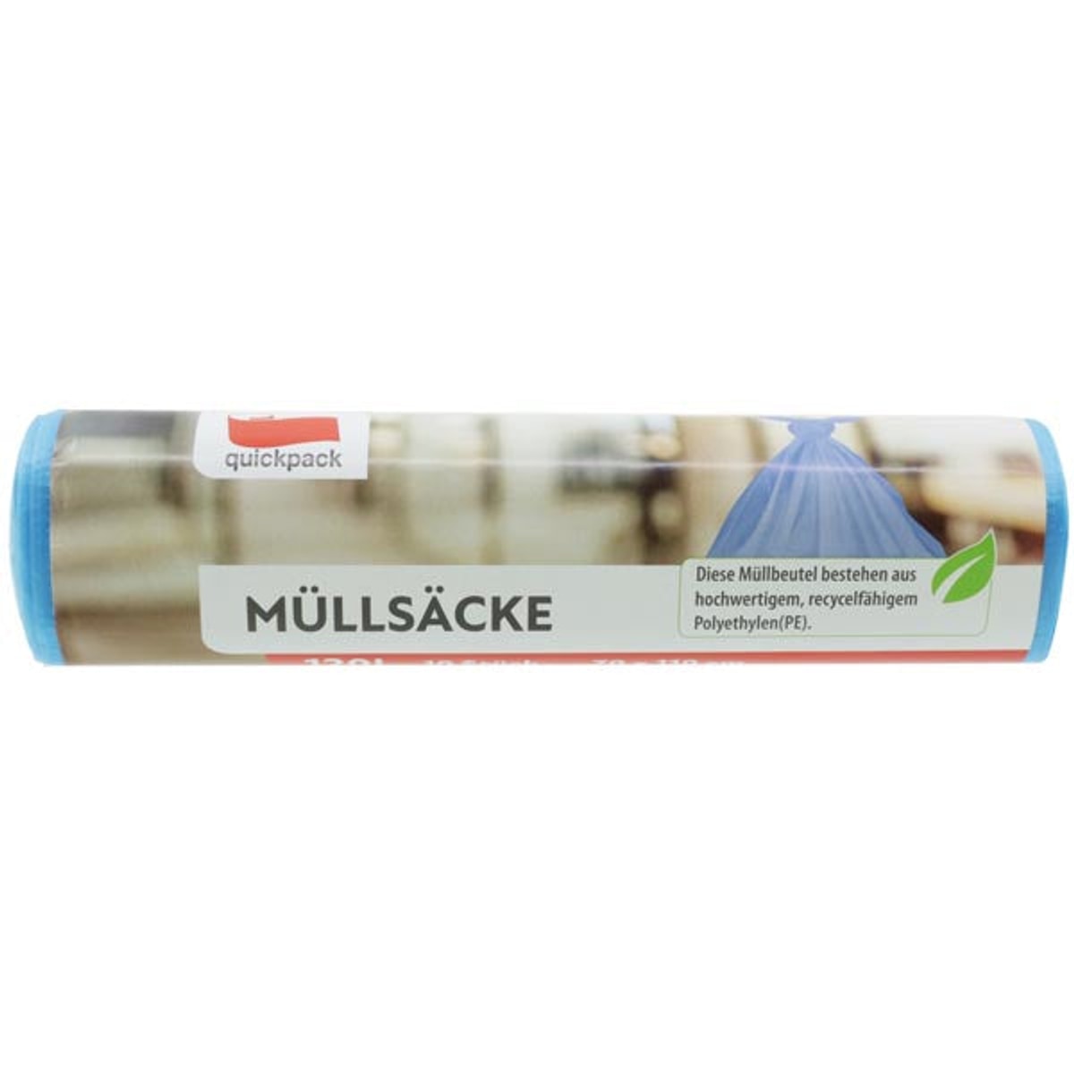 Sacs poubelle 120 litres, 10 sacs par rouleau, 70 x 110 cm, 15 MY