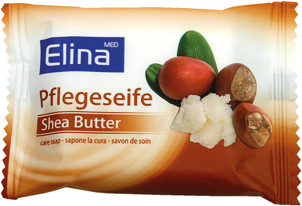 Savon au beurre de karité Elina, barre de 25 g sous emballage aluminium