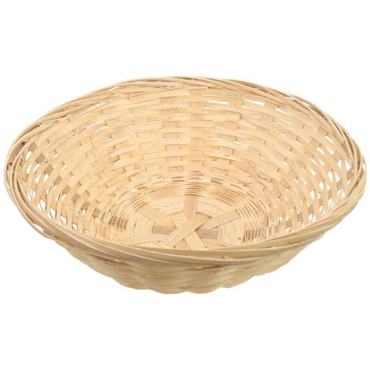 Panier rond en osier, couleur naturelle, 22,6 x 4 cm