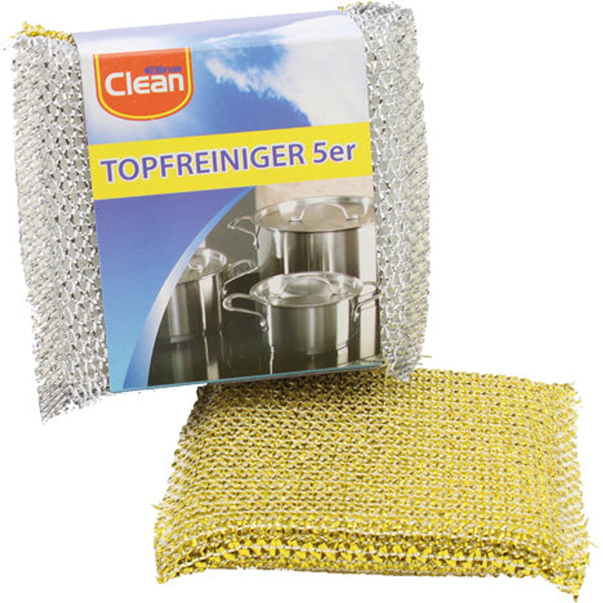 Tampons à récurer pour casseroles, lot de 5, 10 x 8 cm