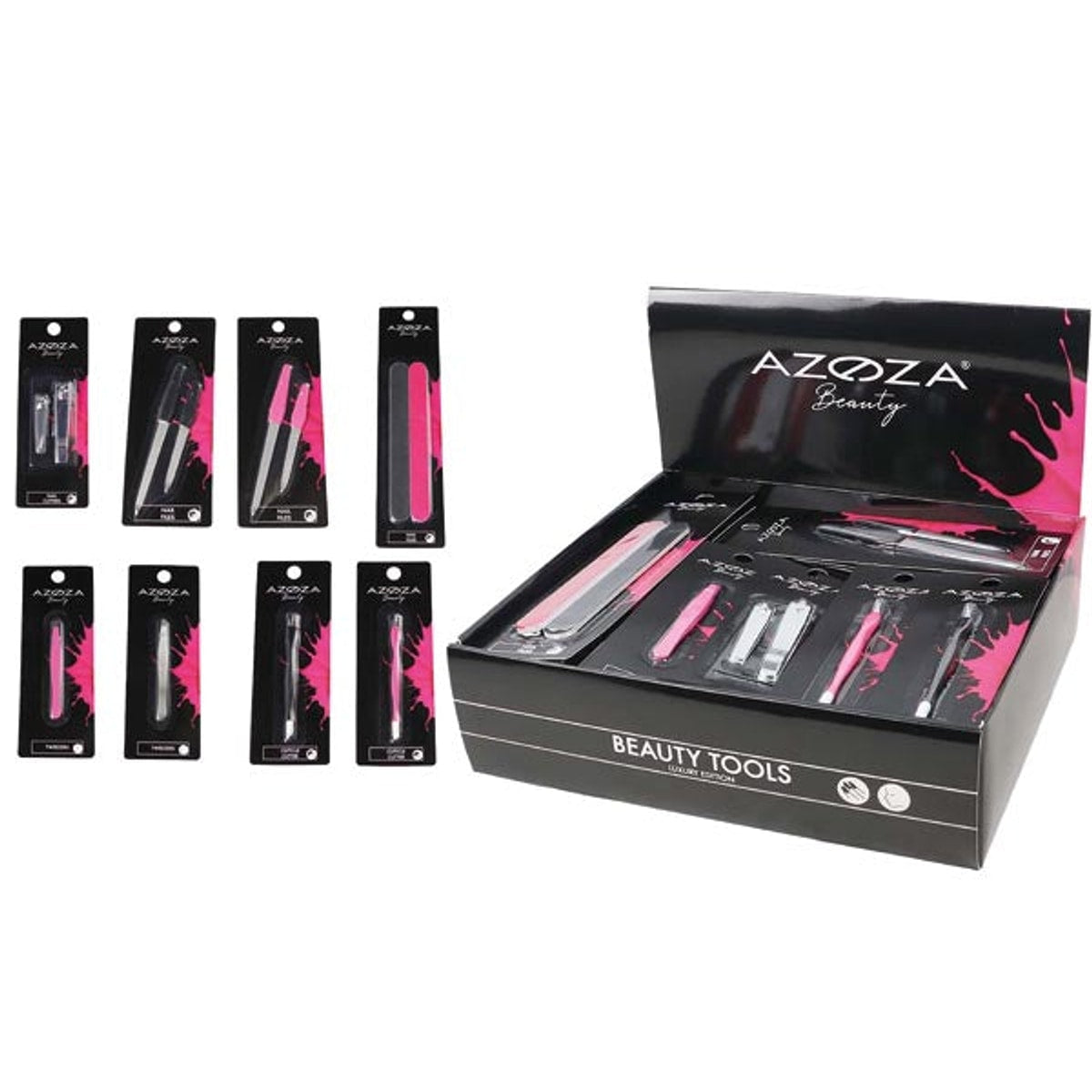 Gamme de soins des ongles Beauty, assortiment 6 compartiments, distributeur de 60 pièces