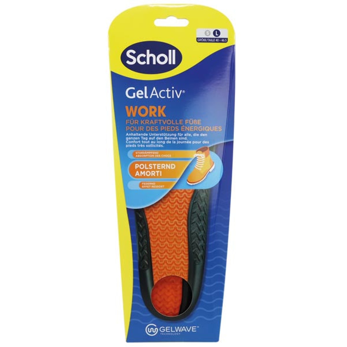 Semelle intérieure Scholl GelActive Work, taille L