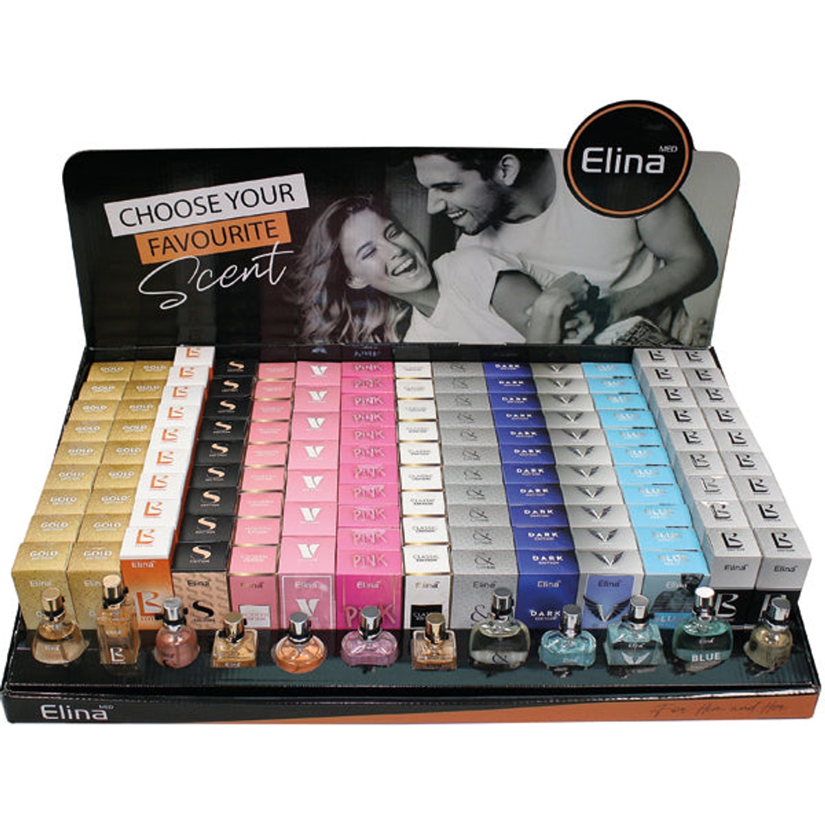 Présentoir ELINA parfum 15 ml - 1, 134 pièces, 12 x